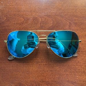 Blue Aviator Rayban 55 mm (real authentic)